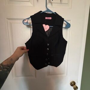 Rebel love western top crop vest XS